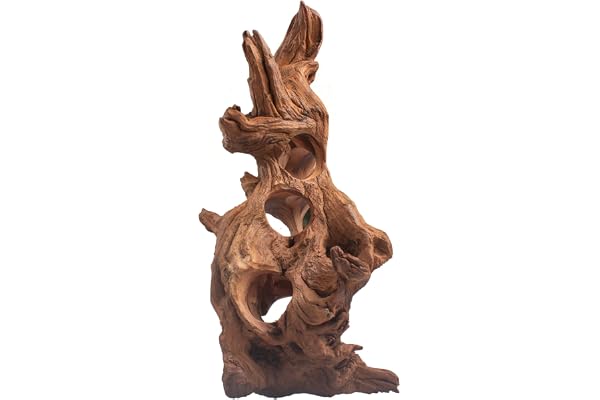 emours Porous Natural Driftwood for Aquarium, Aquascaping Driftwood with Holes, Hand-Selected Tunnels & Hideouts, Aquascaping