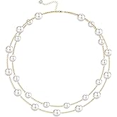 TEN MIRO 16k Gold Plated Chunky Gold Plated Necklace for Women Non Tarnish, 36'' /92cm Long Chunky Heart Necklace layered Puffy Heart Necklaces Long Thick Pendant Bold Statement Necklaces for Women Trendy