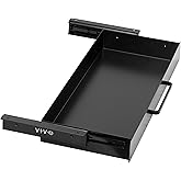 VIVO 22 inch Under Desk Slide Out Storage Organizer, Pull Handle Drawer, Black, DESK-DR22H-B