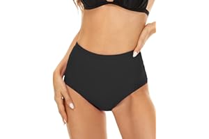 Annbon Slimming Artifact High Waisted Bikini Bottom Tummy Control Full Coverage Bikini Bottom Swimsuit Bottoms for Women