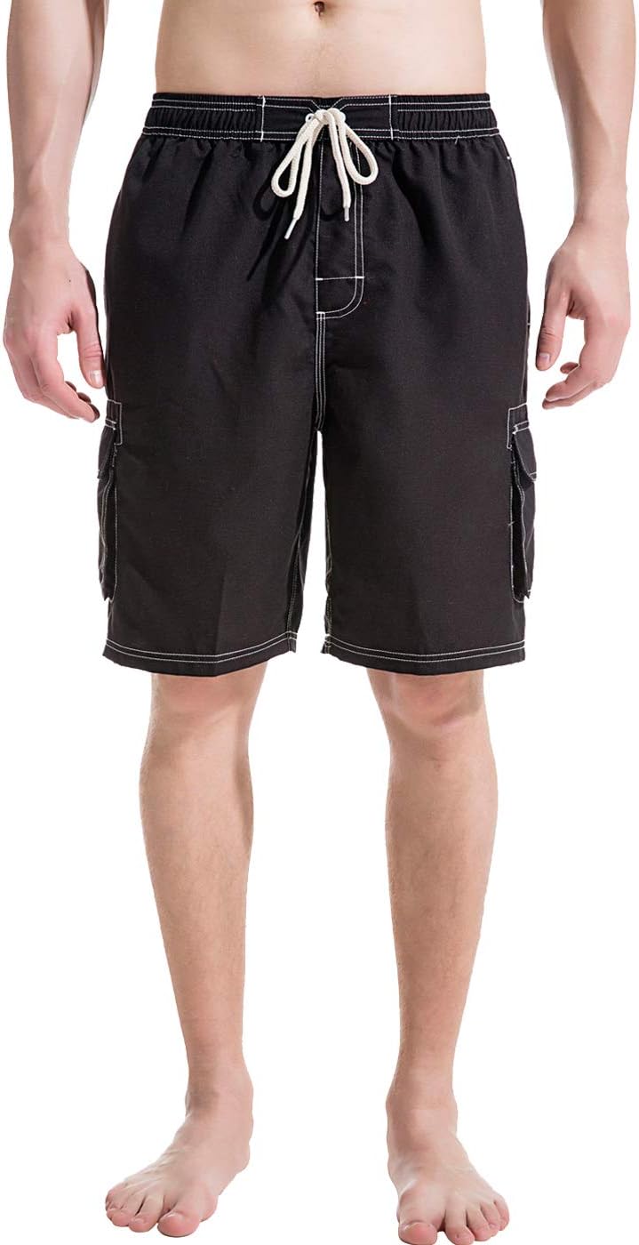 Akula Mens Beach Board Shorts Swim Trunks with Cargo Pockets