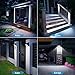 AMIR Solar Lights Outdoor, 24 LED Motion Sensor Wall Lights, 4 Modes Wireless Garden Security Light, Waterproof Solar Step Light for Patio, Deck, Yard, Garden, Garage, Driveway, Pathway, Stairs, Pool