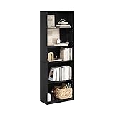 Furinno Gehry 5-Tier Bookcase, Bookshelf with