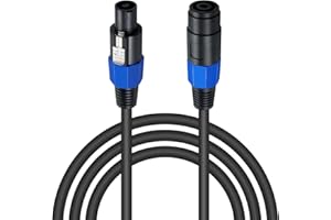 Poyiccot Speakon Extension Cables 6ft, 18AWG Speakon Male to Female Wire DJ PA Stage Audio Jack Speaker Cable for Loudspeaker Amplifier Copper Cord with Twist Lock