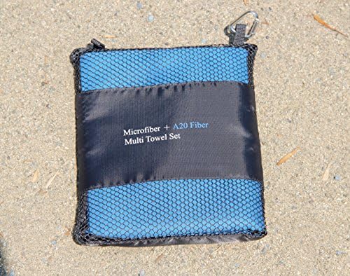 A20 Fiber Microfiber + Multi Towel, Blue Set