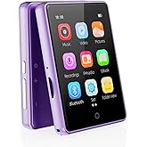 64GB MP3 Player with Bluetooth 5.3, 2.8 Inch Touch Screen, HiFi Sound Portable Music MP4 Player for Kids,Built-in Speaker,Recording,FM Radio,Random sequential Folder Play Expandable up to 128GB