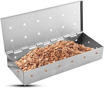 GIONAR BBQ Smoker Box - Stainless Steel for Gas, Electric & Charcoal Grills