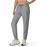 Elegant Seal Women's Stretchy Hiking Pants Lightweight Quick-Drying Sweatpants Joggers for Running with Zippered Pockets