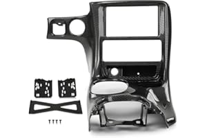 PIT66 Double Din Radio Center Dash Bezel Kit Compatible with Chevy Corvette C5 1997 1998 1999 2000 2001 2002 2003 2004 10407815 (Black Carbon Fiber)