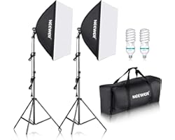 Neewer 700W Professional Photography 24x24 inches/60x60 Centimeters Softbox with E27 Socket Light Lighting Kit