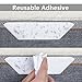Rug Gripper 8 pcs Non Slip Carpet Gripper Best Anti Curling Rug Slip Grip with Reusable Flooring Rug Tape for Indoor & Outdoor Carpets, Area Rugs Holder, Keep Rug Pad Corner in Place
