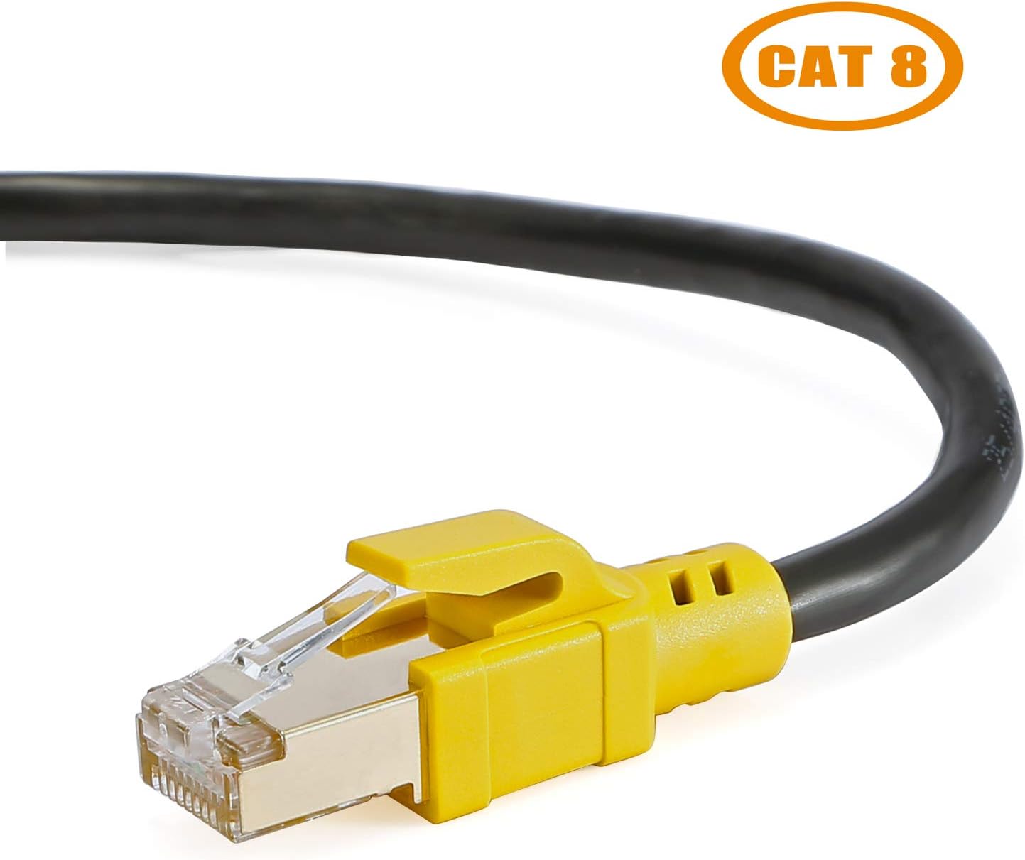 Cat8 Ethernet Cable 6FT, Heavy Duty 26AWG LAN Cable with Gold Plated RJ45 Connectors