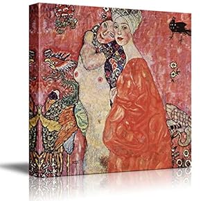 Two Women Friends by Gustav Klimt Austrian Symbolist Painter