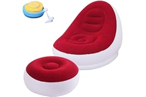 TrendyChic Inflatable Couch with Ottoman,Portable Folding Lazy Sofa Blow up Chair with Air Pump for Indoor,Outdoor,Livingroom