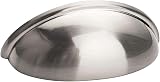 LONTAN 4 Pack Brushed Nickel Cup Pulls 3in 76mm Hole Centers Zinc Alloy view 1