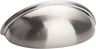 LONTAN 4 Pack Brushed Nickel Cup Pulls 3in 76mm Hole Centers Zinc Alloy