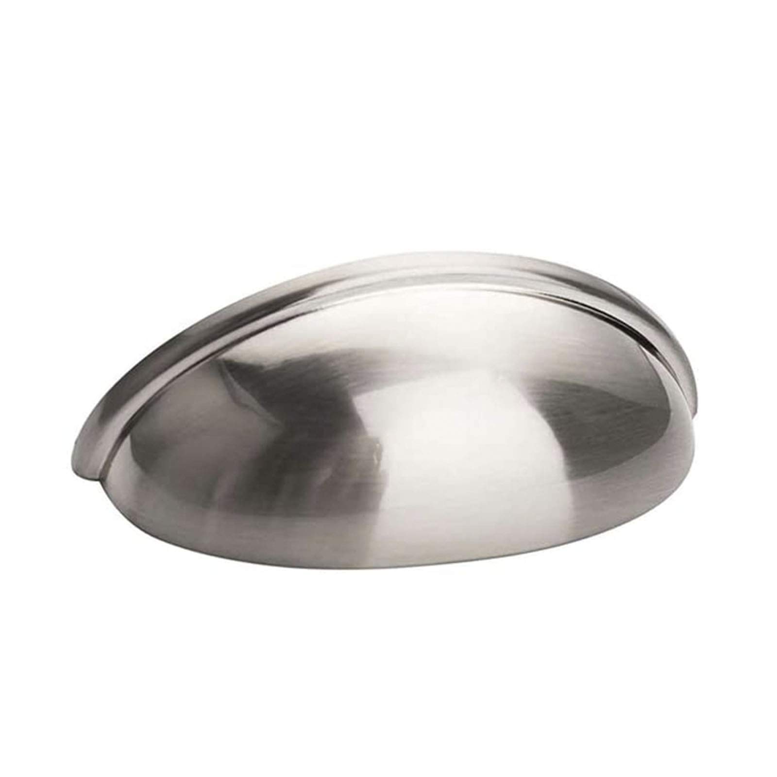 LONTAN 20 Pack Brushed Nickel Cup Handles 76mm Hole Centers 3 Inch Kitchen Cabinet Handles Suitable for Cabinets and Drawers in Bedrooms, Kitchens, Study Rooms, and Living Rooms, Zinc Alloy