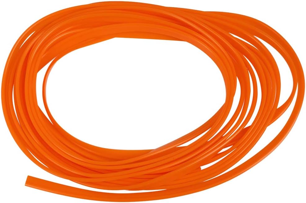X AUTOHAUX Car Orange Trim Strip Line Door Edge Seal Protector 5m 16.4ft, 24X17X2