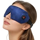 Cordless Heated Eye Mask for Dry Eyes with Warm Compress, Rechargeable Electric with 4 Heat Settings, Eye Compress for Stye, Chalazion &amp; Blepharitis Treatment, Blackout Sleep Mask, Auto-Off, Washable