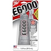 Glue W/Tips E6000 1oz,Clear,2 Pack