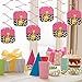 Big Dot of Happiness Giraffe Girl - Baby Shower or Birthday Party Hanging Decorations - 6 Count