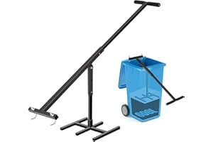 XHUIC Manual Trash Compactor - Trash Can Compactor for Kitchen, Iron Trash Bin Compactor for Outdoor, Garbage Compactor for 120-660L Wheelie Bins