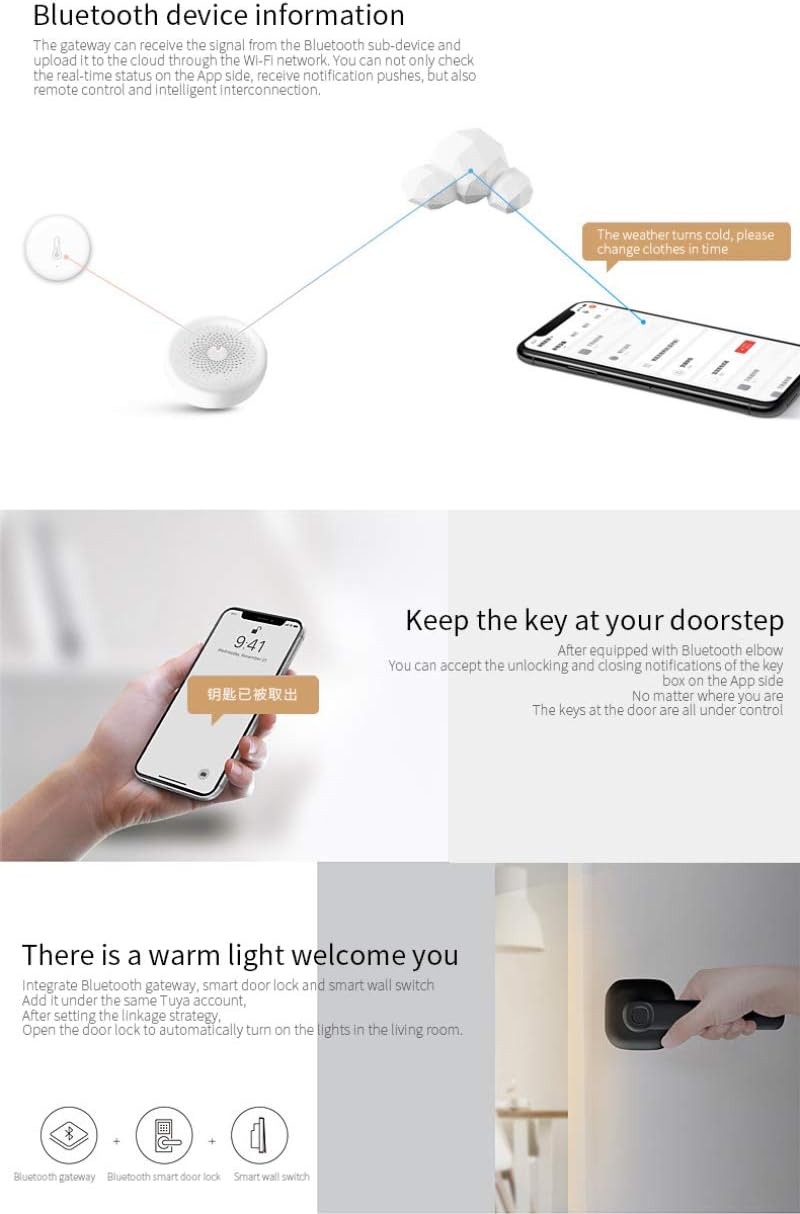 Lilon Tuya Zigbee Bridge Smart Home Zigbee Gateway Hub Control Remoto Dispositivos Zigbee a travs de la aplicacin Smart Life funciona con Alexa