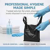 ALIA Black Large Adult Nappy Sacks 200 x 100 Pack Extra Large Easy Tie view 2