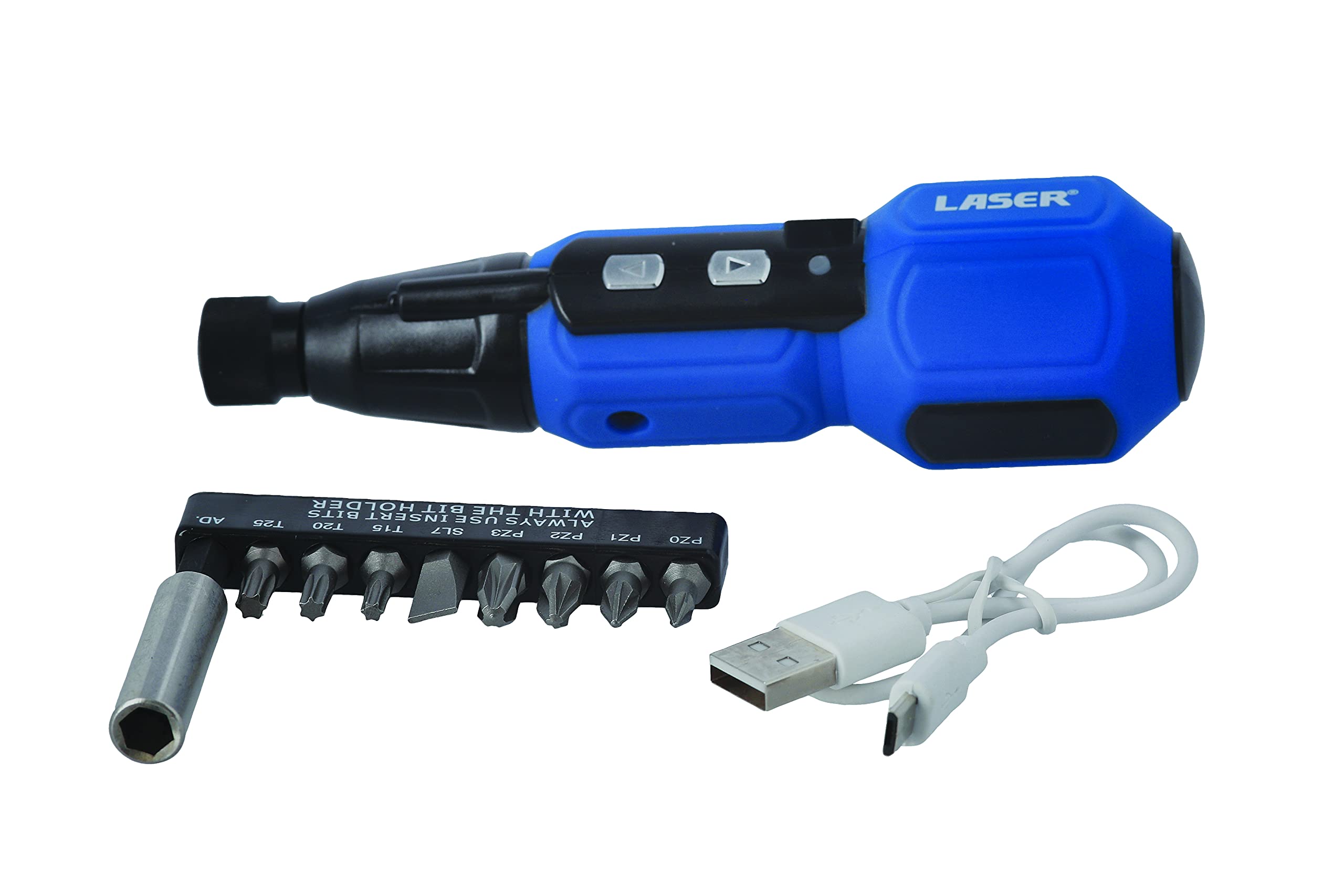 Laser 7985 Electric Screwdriver Set 11pc, Green,red
