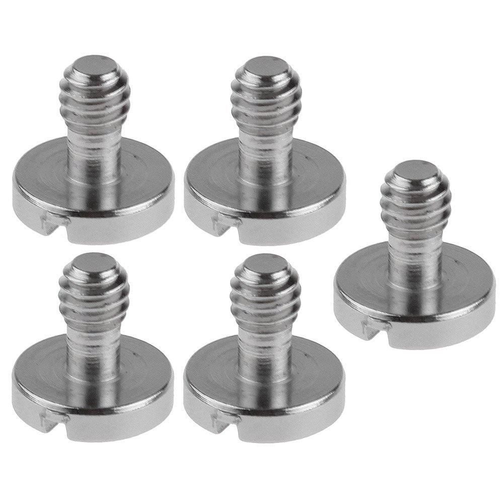 1/4" Diameter Whitworth Camera Tripod Screw for Large & Professional Stills & Video Cams (5 Pack)
