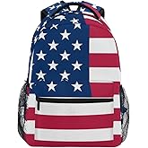 Nander Backpack Travel American Flag School Bookbags Shoulder Laptop Daypack College Bag for Womens Mens Boys Girls