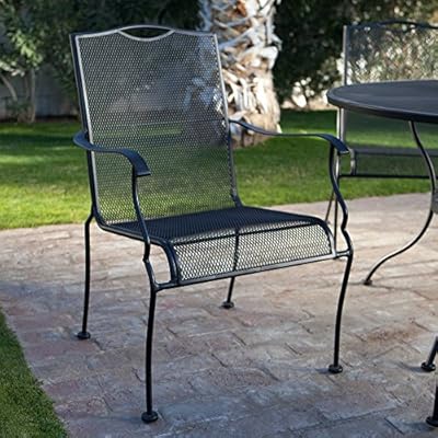 Amazon Com Belham Living Stanton Wrought Iron Dining Chair By