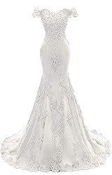 Mermaid Prom Dresses Long Sweetheart Beaded Lace