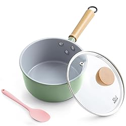 Rockurwok Ceramic Nonstick Sauce Pan with Lid, 1.5