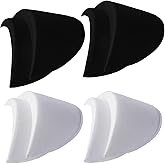 SXDLCX 4 Pairs Shoulder Pads Sewing Foam Pads Set-in Sponge Shoulder Pad Shoulder Enhancer for Women Men Blazer Suit Coat Jacket Dress Clothes Sewing Accessories, 2 Pairs White & 2 Pairs Black