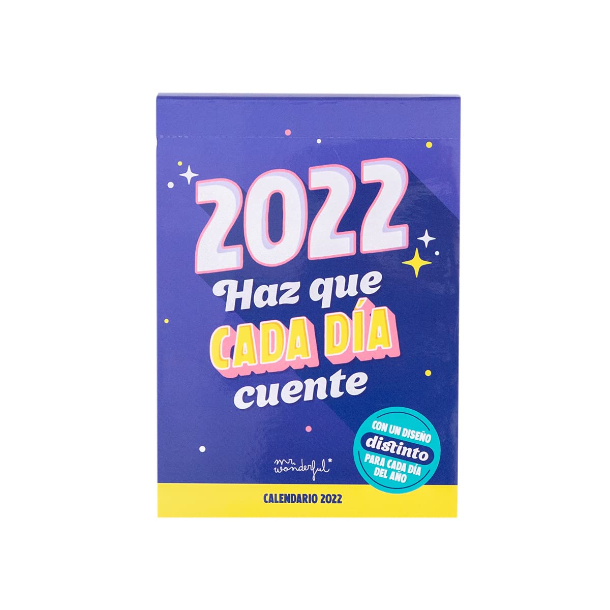 Mr. Wonderful 2022 Day Per Page Desk Calendar - Make Every Day Count multicoloured WOA11357ES