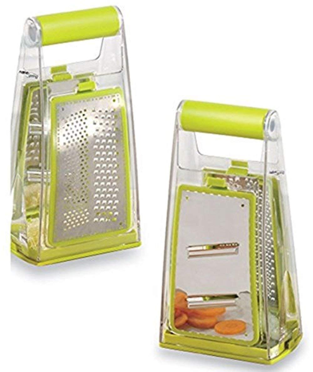 Buy Box Grater Cheese Vegetable Slicer with Interchangeable Stainless