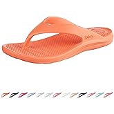 totes Women's Everywear Ara Thong Sandal, Tigerlilly, 10