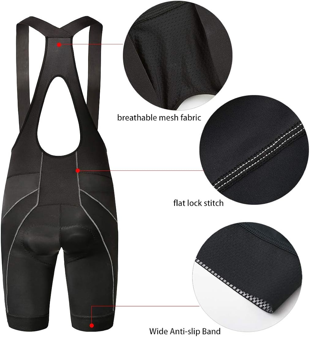 CATENA Men's Cycling Bib Shorts 3D Padded Bike Short Breathable Bicycle Tights: Clothing