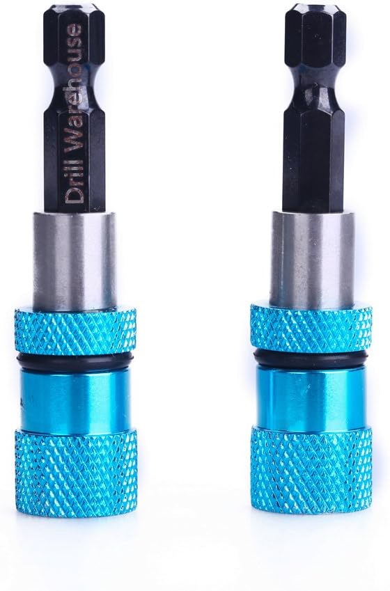 Drill Warehouse 2 Pack 1/4 inch Hex Shank Drill Bits Screwdriver Bit Holder Screw Magnetic Drill Pack of 2
