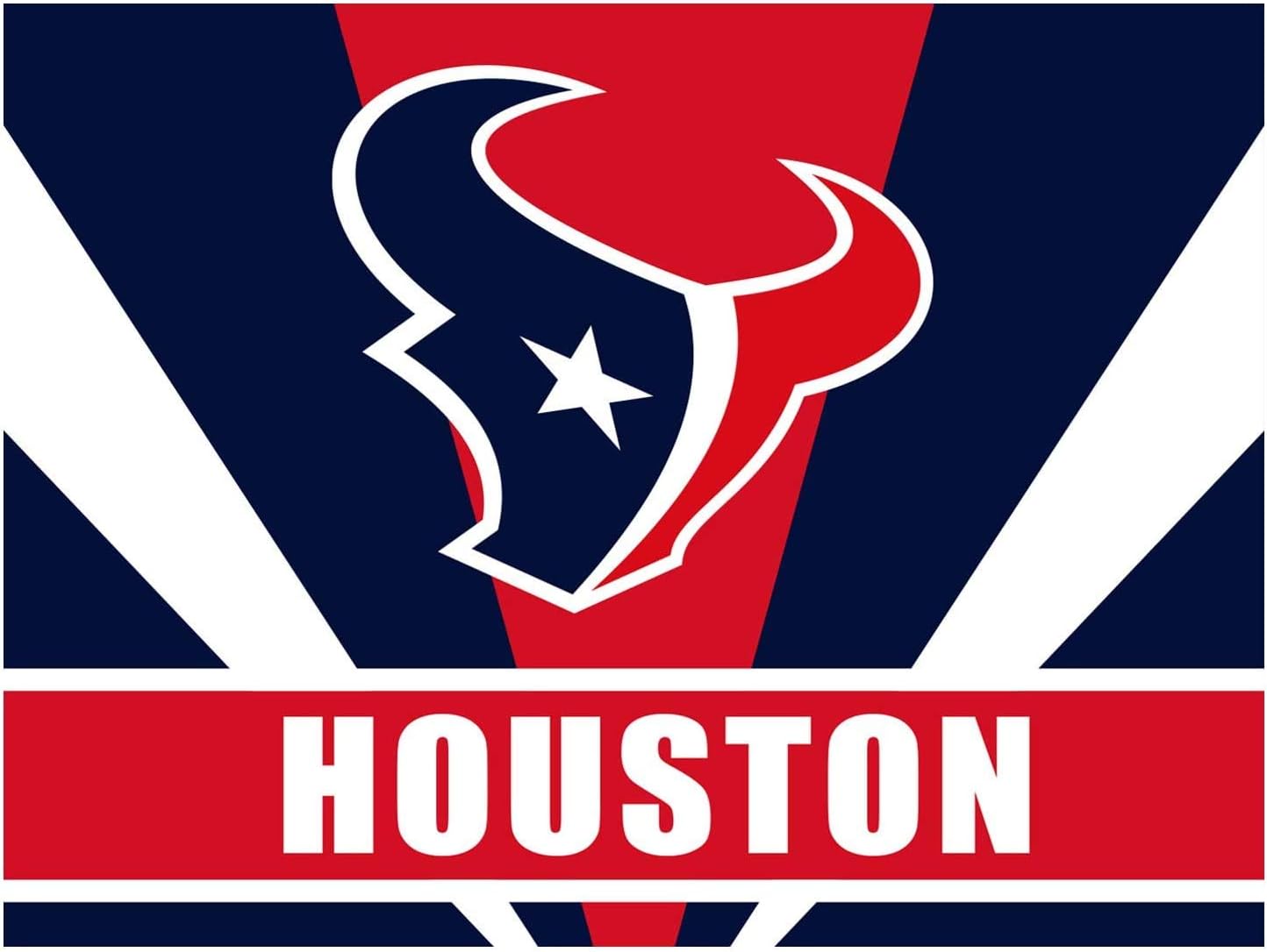 DIY 5D Diamond Painting Kits Football Team for Adults Crystal Rhinestone Pictures Arts Craft for Home Wall Decor Full Drill 12x16Inch(Houston_Texans)