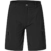 Rdruko Men's Hiking Shorts 9" Quick Dry Lightweight Outdoor Work Travel Golf Casual Cargo Shorts with 6 Pockets