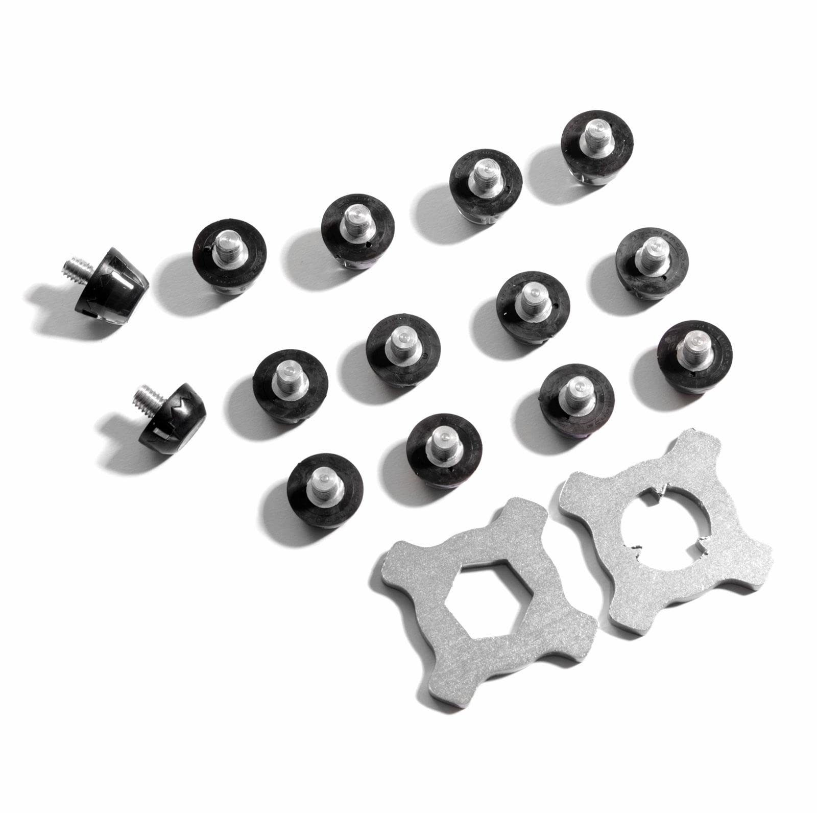 STUDIAMONDS TPU Football Studs-14X Replacement Football Cleats with 2X Studs Spanner included. (Translucent Black)