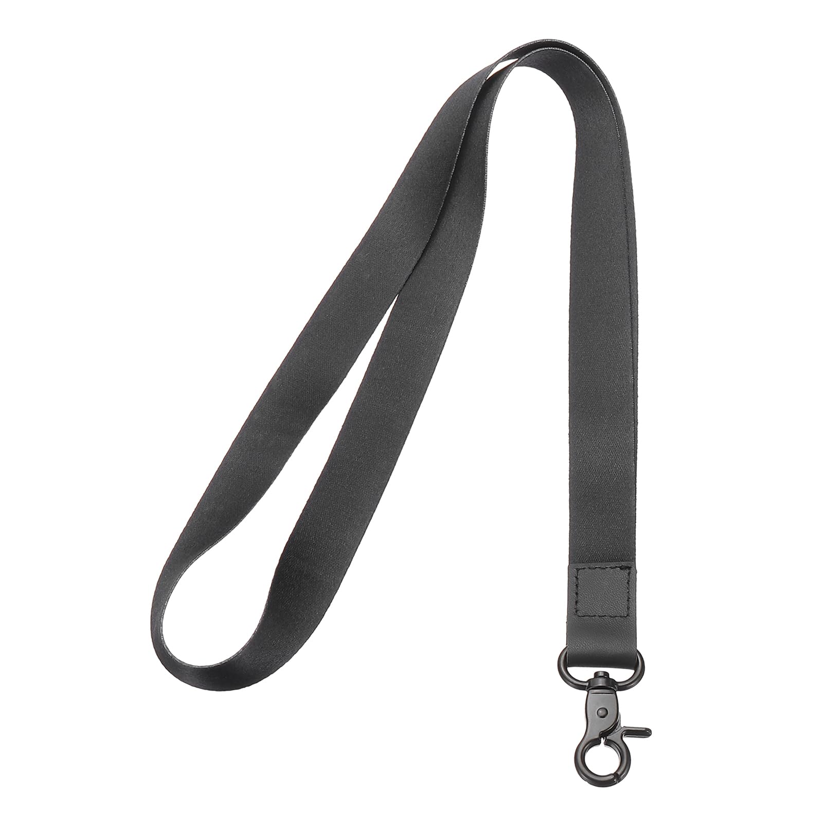 PATIKIL Neck Lanyard, 1 Set Long ID Badge Lanyard with Lobster Clasp for Teacher Women Men Keychain Lanyard Strap for Wallet Keys ID Card Whistle, Pure Black