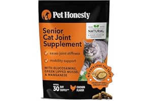 Cat Hip & Joint Health Crunchy & Creamy Chews - Cat Joint Support Supplement with Glucosamine, Health Supplies & Hip Support 