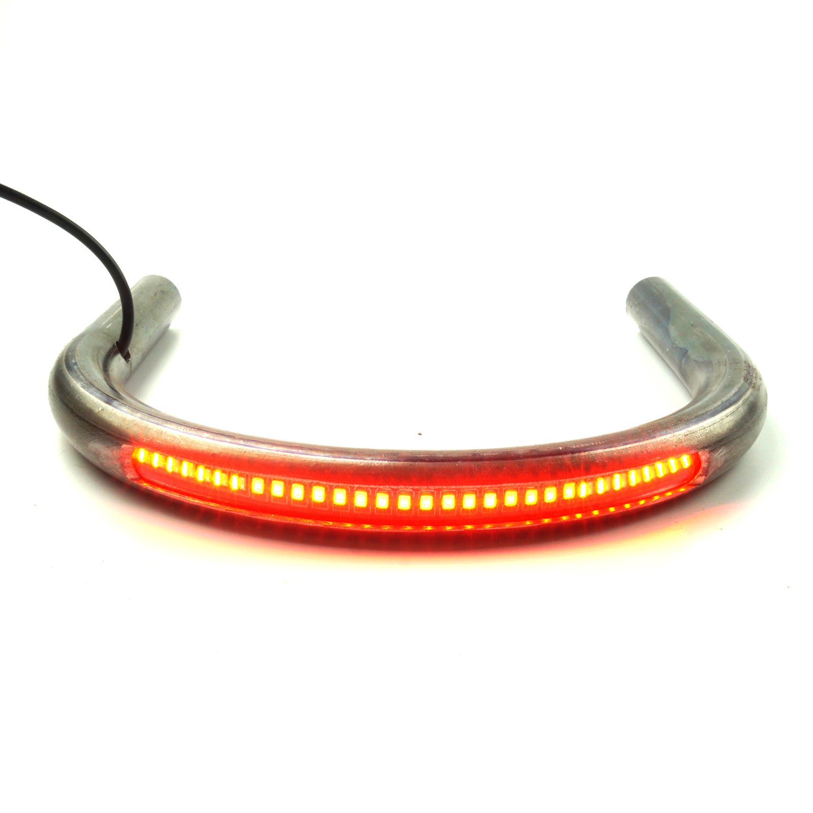 Photo 1 of TADAFA 1 inch Tube Hoop with 230mm/9.06 inch Width Retro Motorcycle Cafe Racer Seat Frame Hoop Flat Loop with LED Strip Brake Light Turn Singal Tail Light