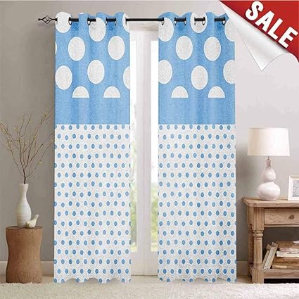 Amazon Com Polka Dots Gromets Curtain Decoration Living Room