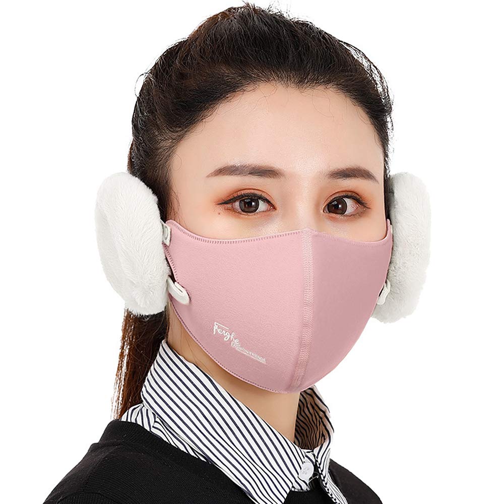 2 in 1 Adjustable Winter Thermal Face Mask with Removable Ear Covers