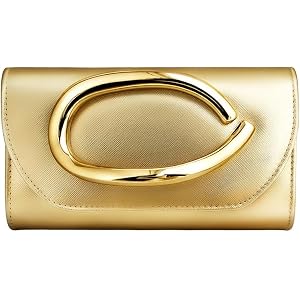Clutch Purses for Women Formal, PU Leather Evening Bag, Designer Handbags | 8.7" x 5.1" Purses with Detachable Chain, Magneti