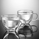 ecooe Double Walled 350ml Glass Cups with Handle Borosilicate 2x350ml view 4
